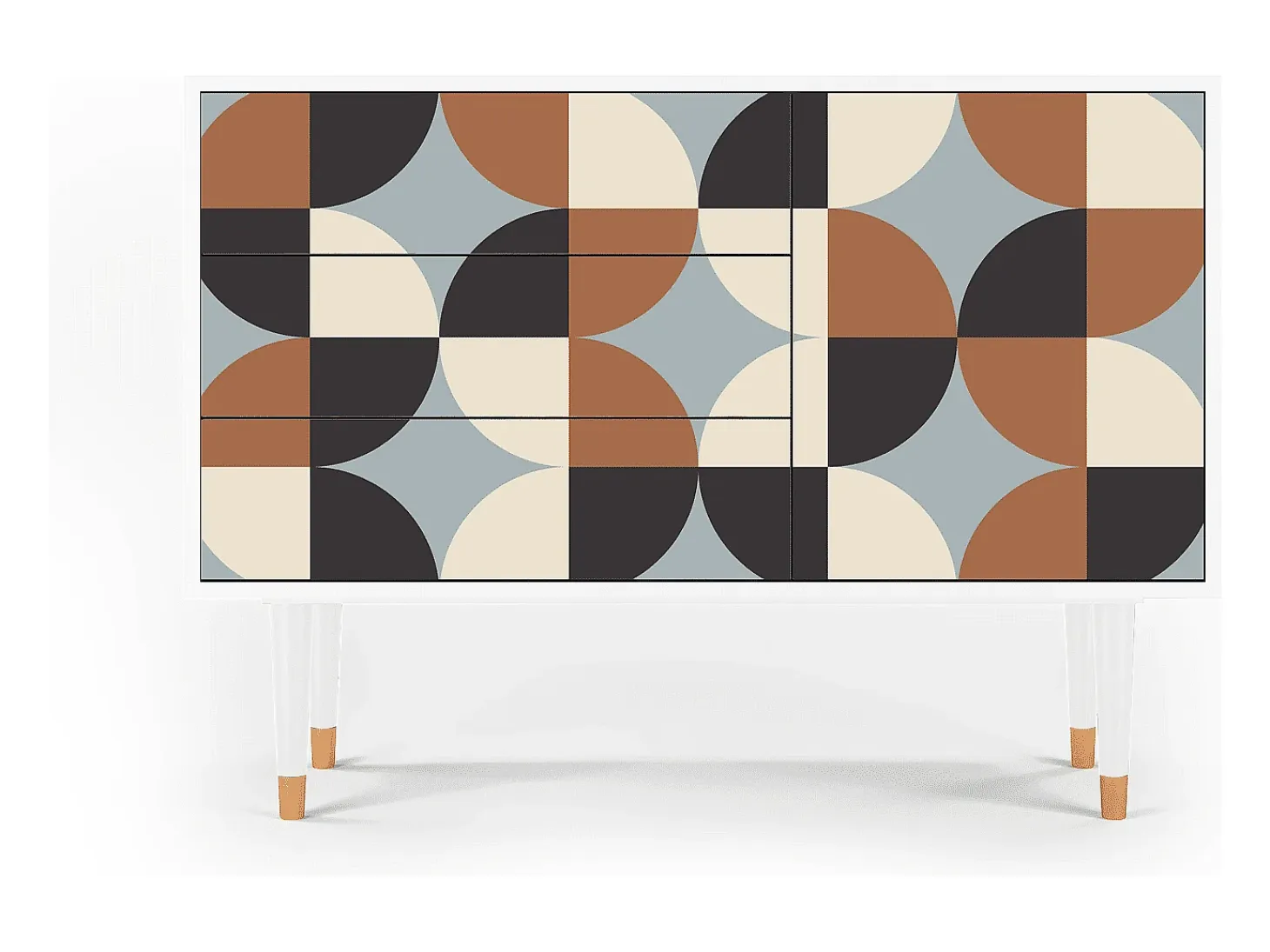 Aparador - 115х84х41 cm - S3 - Brown Sensation, Blanco