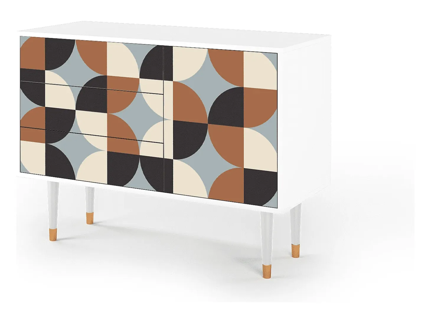 Aparador - 115х84х41 cm - S3 - Brown Sensation, Blanco
