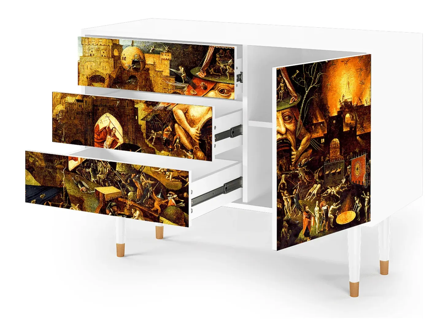 Aparador - 115х84х41 cm - S3 - Christ in Limbo, Blanco
