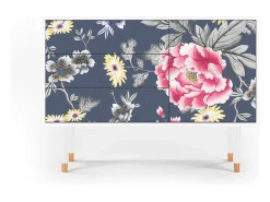 Aparador - 115х84х41 cm - S3 - Dark Flower Bed, Blanco