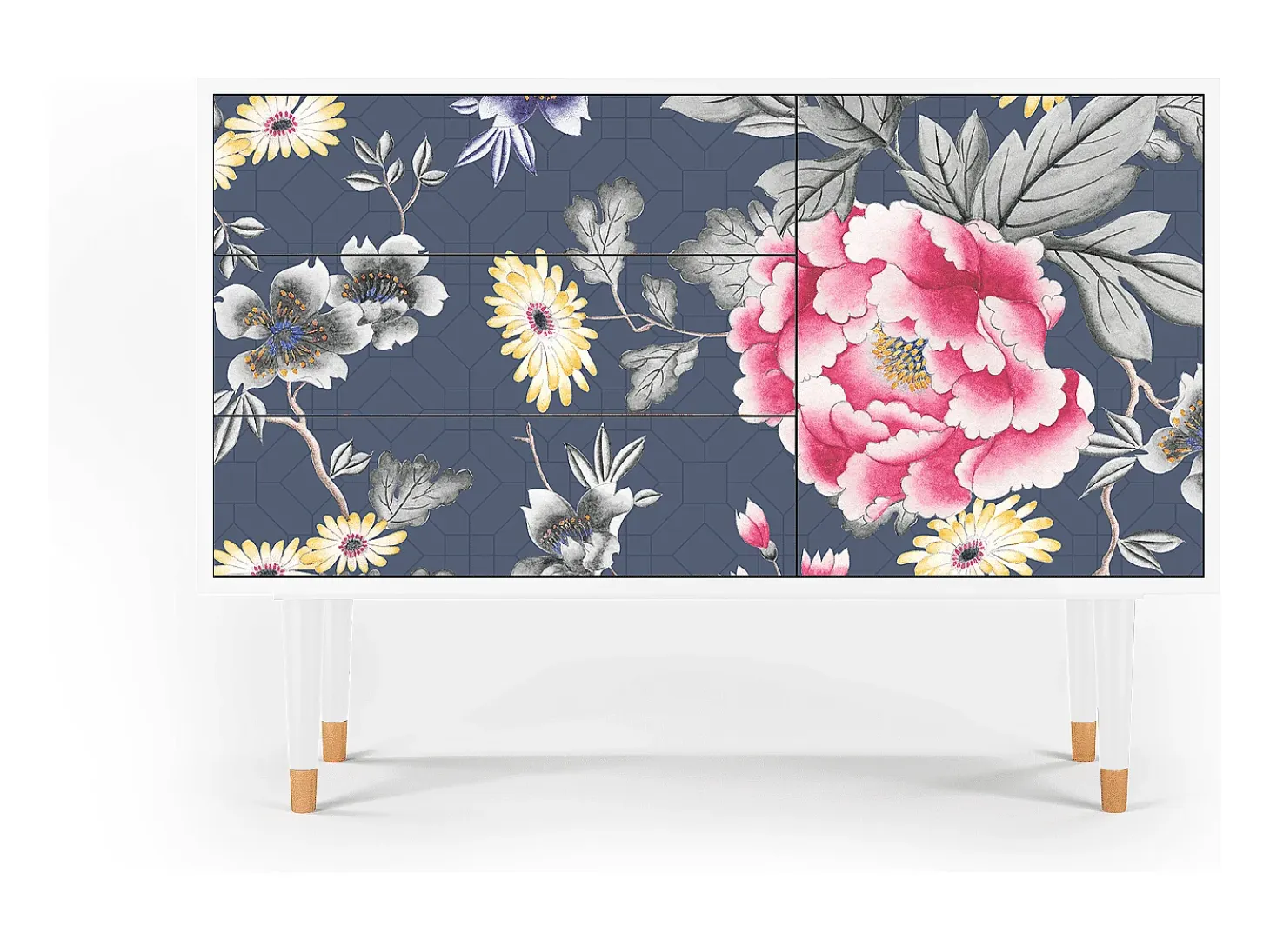 Aparador - 115х84х41 cm - S3 - Dark Flower Bed, Blanco