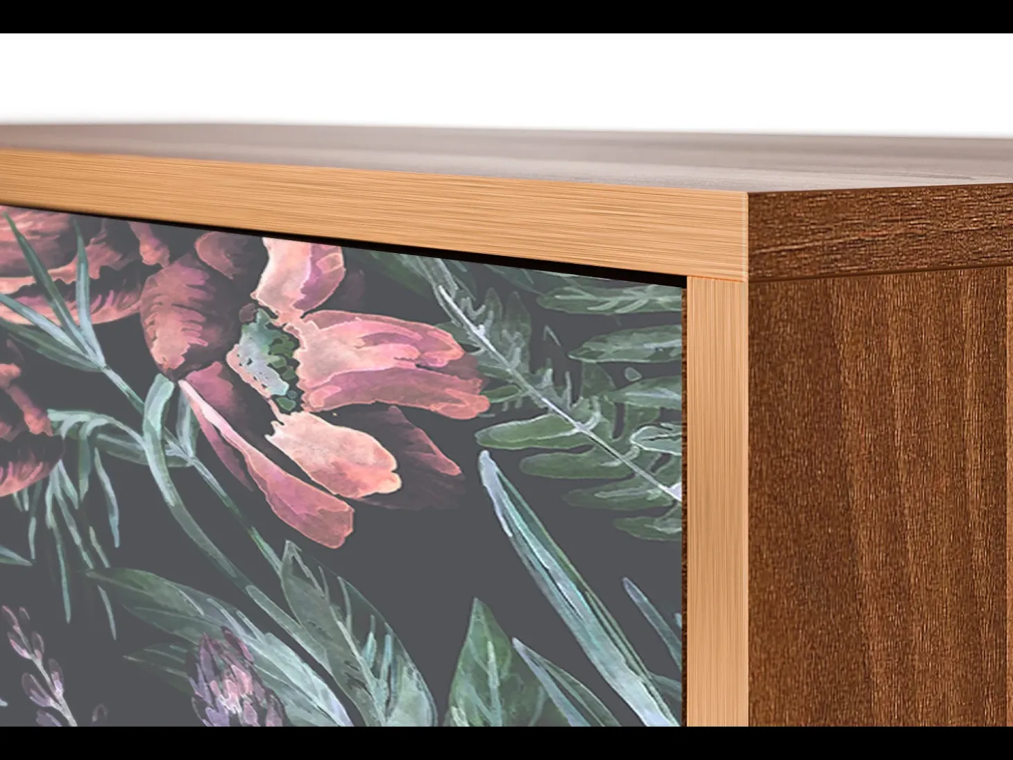 Aparador - 115х84х41 cm - S3 - Dark Peonies, Nogal