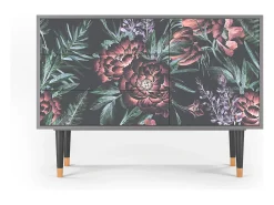 Aparador - 115х84х41 cm - S3 - Dark Peonies, Gris