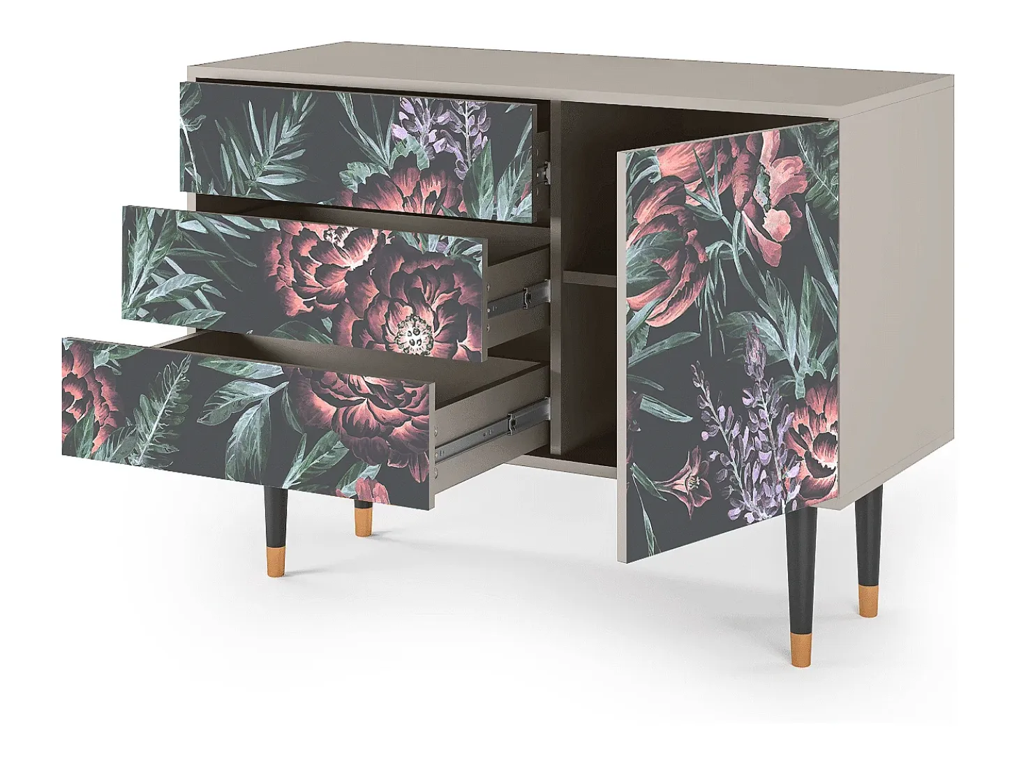 Aparador - 115х84х41 cm - S3 - Dark Peonies, Arena