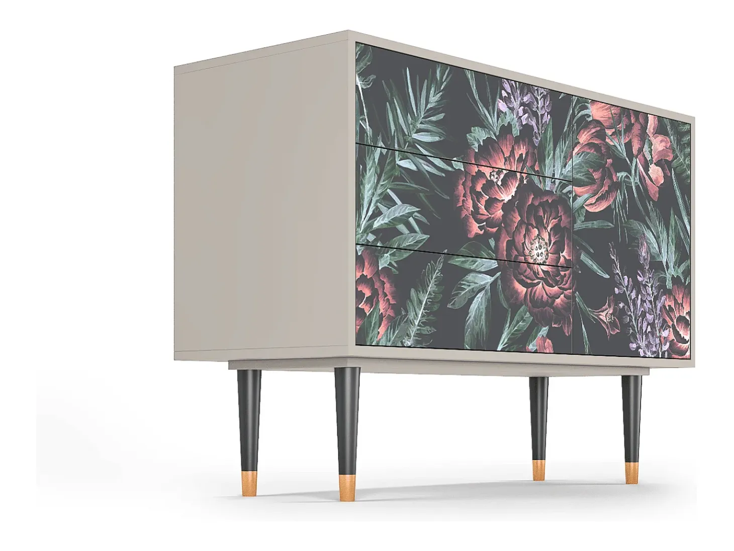 Aparador - 115х84х41 cm - S3 - Dark Peonies, Arena