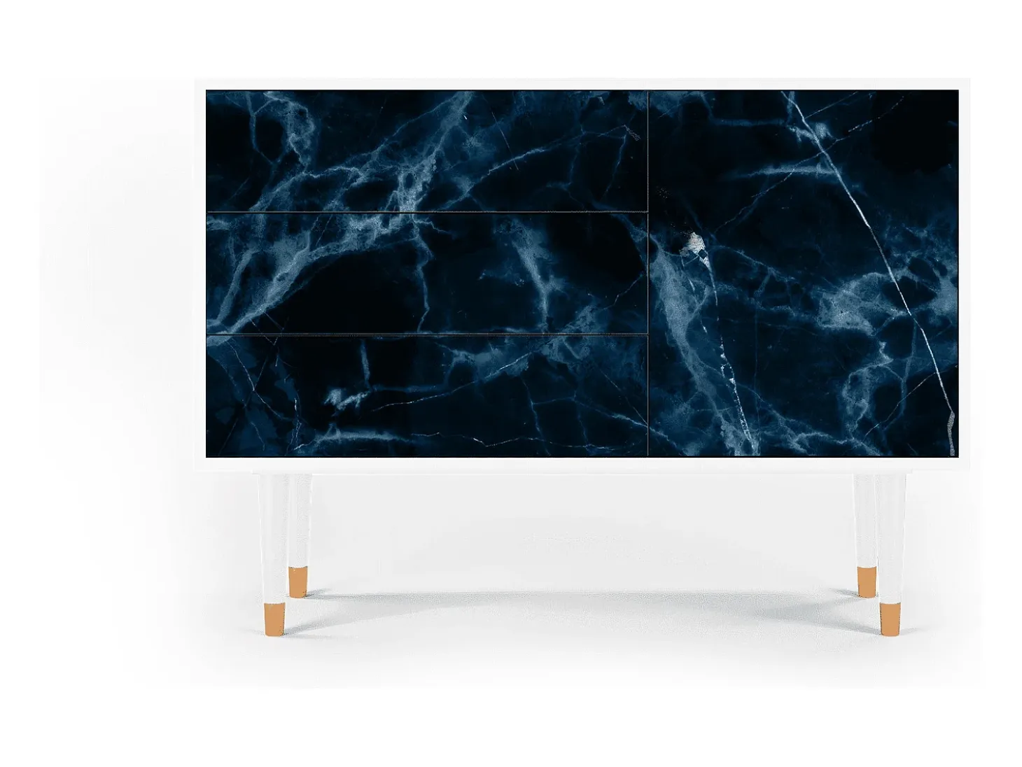Aparador - 115х84х41 cm - S3 - Deep Ocean, Blanco