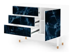 Aparador - 115х84х41 cm - S3 - Deep Ocean, Blanco