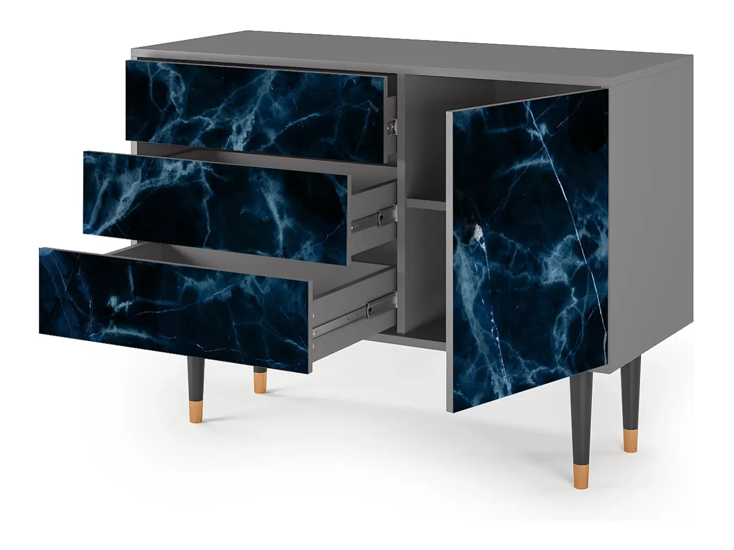Aparador - 115х84х41 cm - S3 - Deep Ocean, Gris