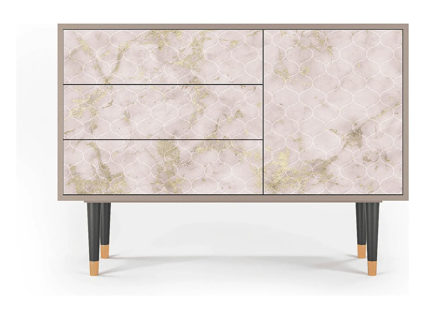 Aparador - 115х84х41 cm - S3 - Dirty Roses, Latte
