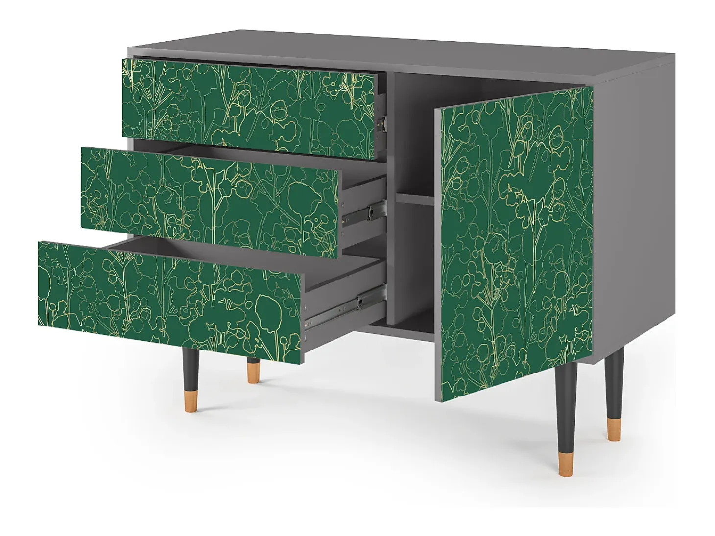 Aparador - 115х84х41 cm - S3 - Emerald Forest, Gris