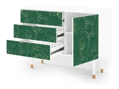 Aparador - 115х84х41 cm - S3 - Emerald Forest, Blanco