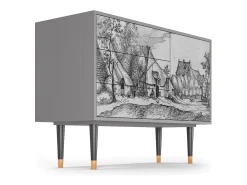 Aparador - 115х84х41 cm - S3 - Farms in a Village, Gris