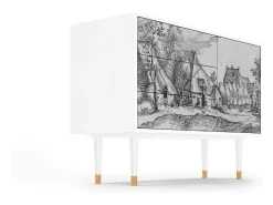 Aparador - 115х84х41 cm - S3 - Farms in a Village, Blanco
