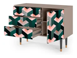 Aparador - 115х84х41 cm - S3 - Geometric Madness, Latte