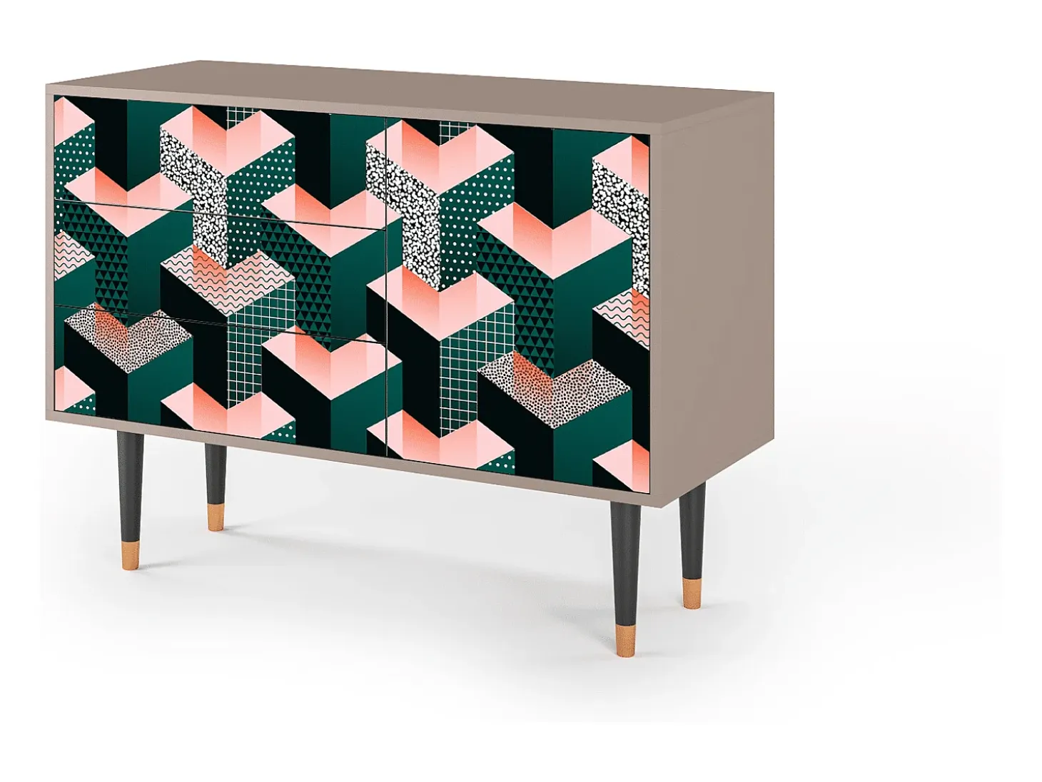 Aparador - 115х84х41 cm - S3 - Geometric Madness, Latte