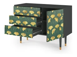 Aparador - 115х84х41 cm - S3 - Gingko leaves, Antracita