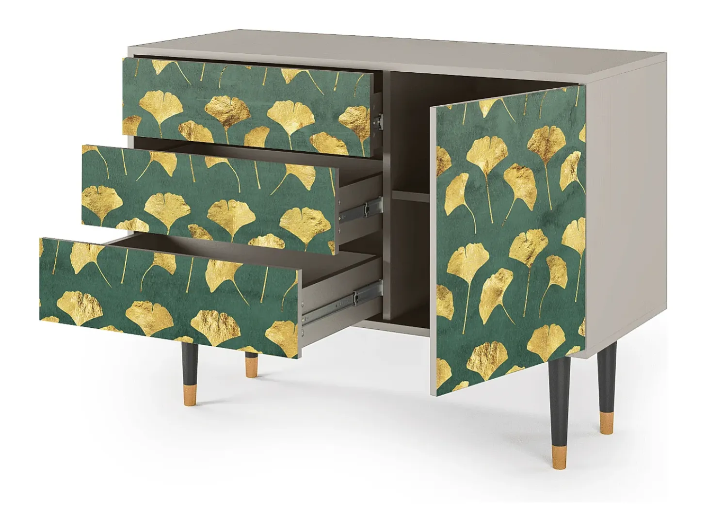 Aparador - 115х84х41 cm - S3 - Gingko leaves, Arena