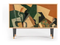 Aparador - 115х84х41 cm - S3 - Glass and Checkerboard, Nogal