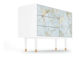 Aparador - 115х84х41 cm - S3 - Golden Waves, Blanco