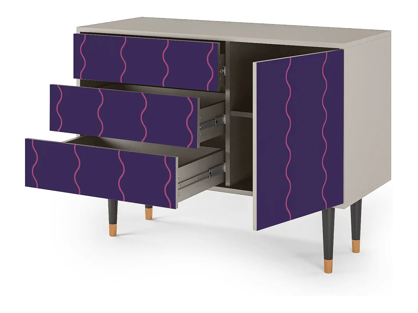 Aparador - 115х84х41 cm - S3 - Grape Maccaroni, Arena