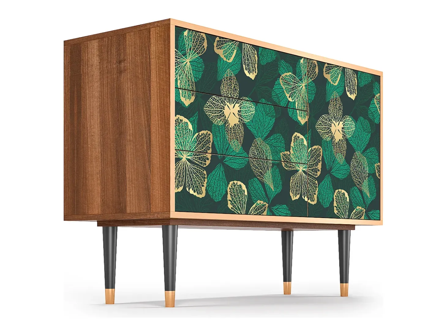 Aparador - 115х84х41 cm - S3 - Green Flower, Nogal