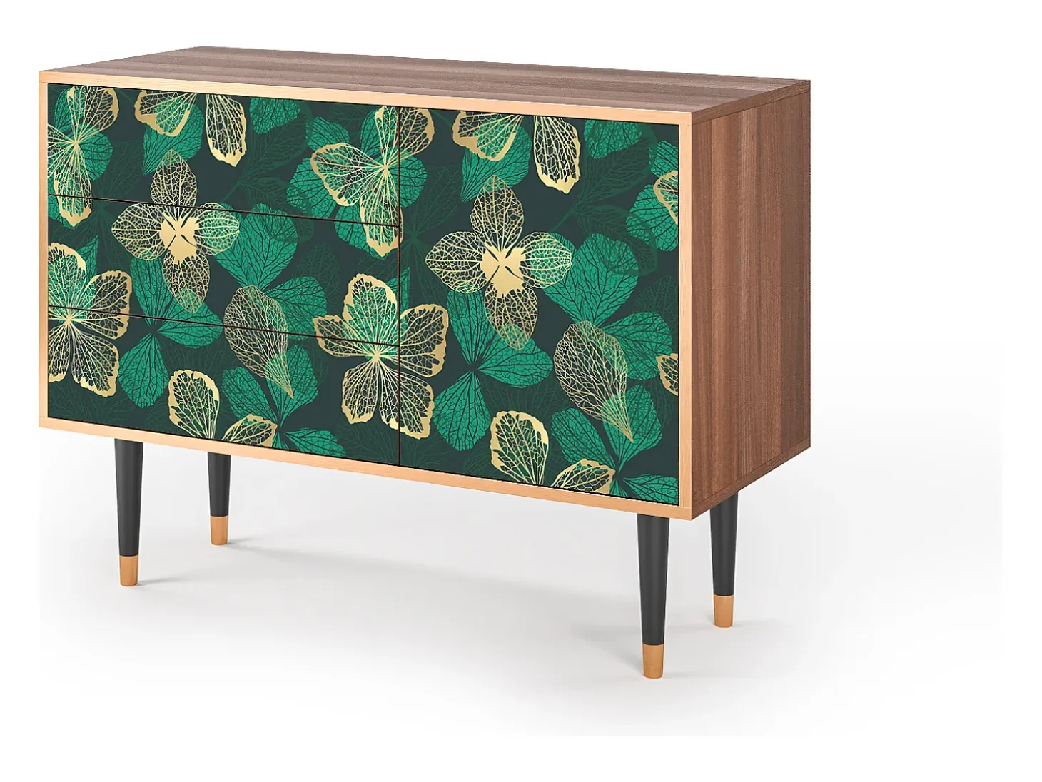 Aparador - 115х84х41 cm - S3 - Green Flower, Nogal