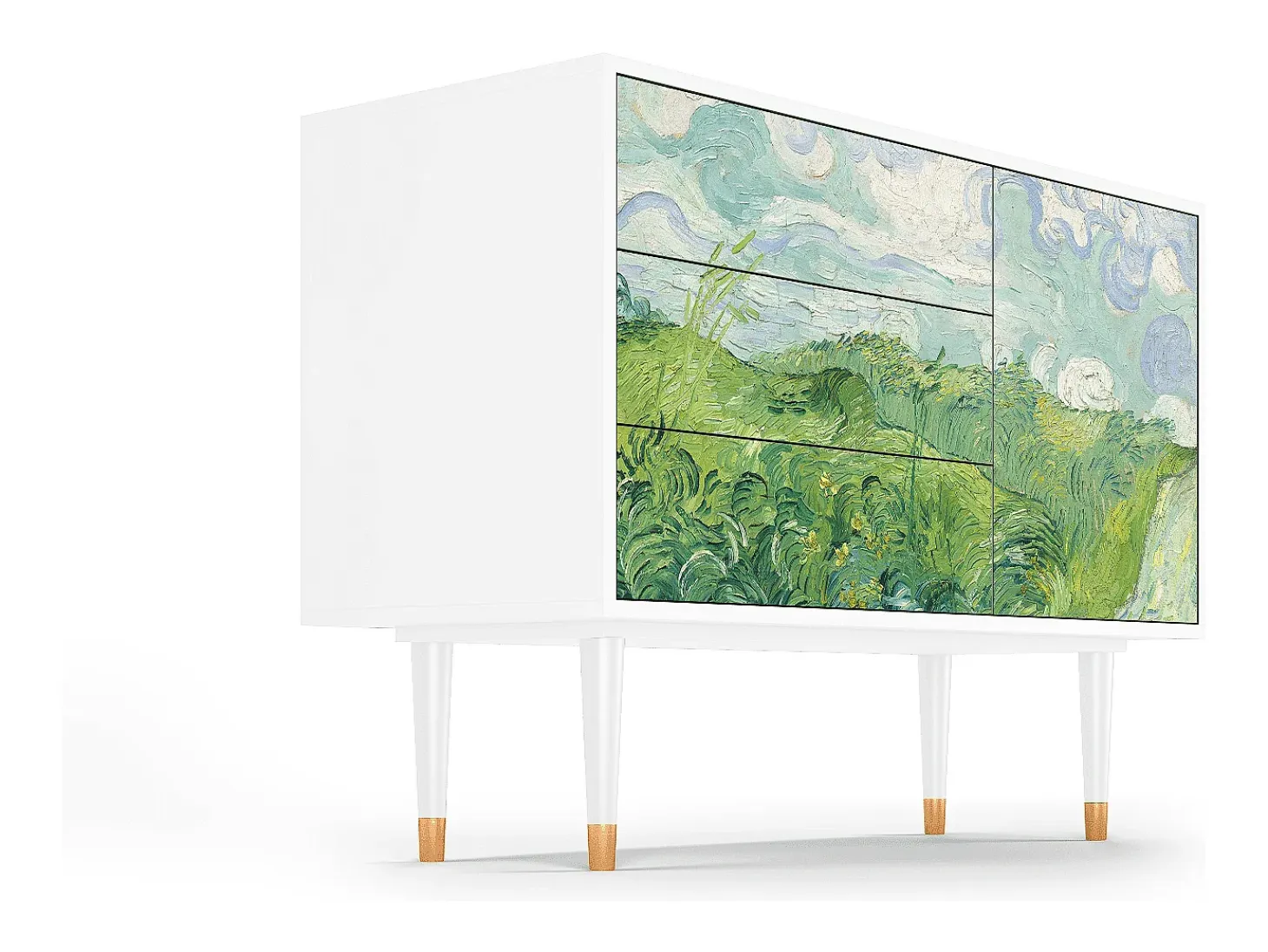 Aparador - 115х84х41 cm - S3 - Green Wheat Fields, Blanco