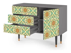 Aparador - 115х84х41 cm - S3 - Hindu Daisy, Gris
