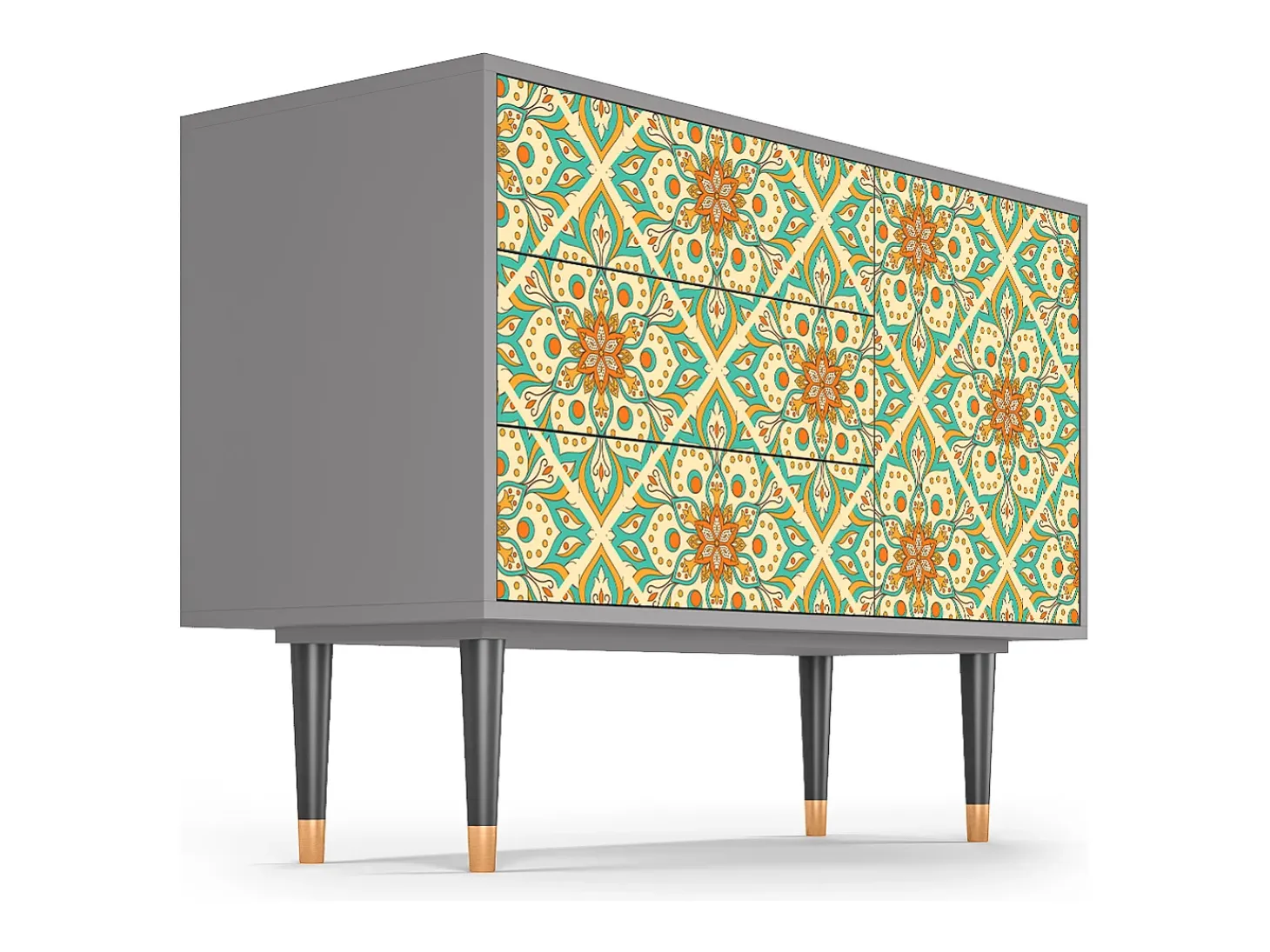 Aparador - 115х84х41 cm - S3 - Hindu Daisy, Gris
