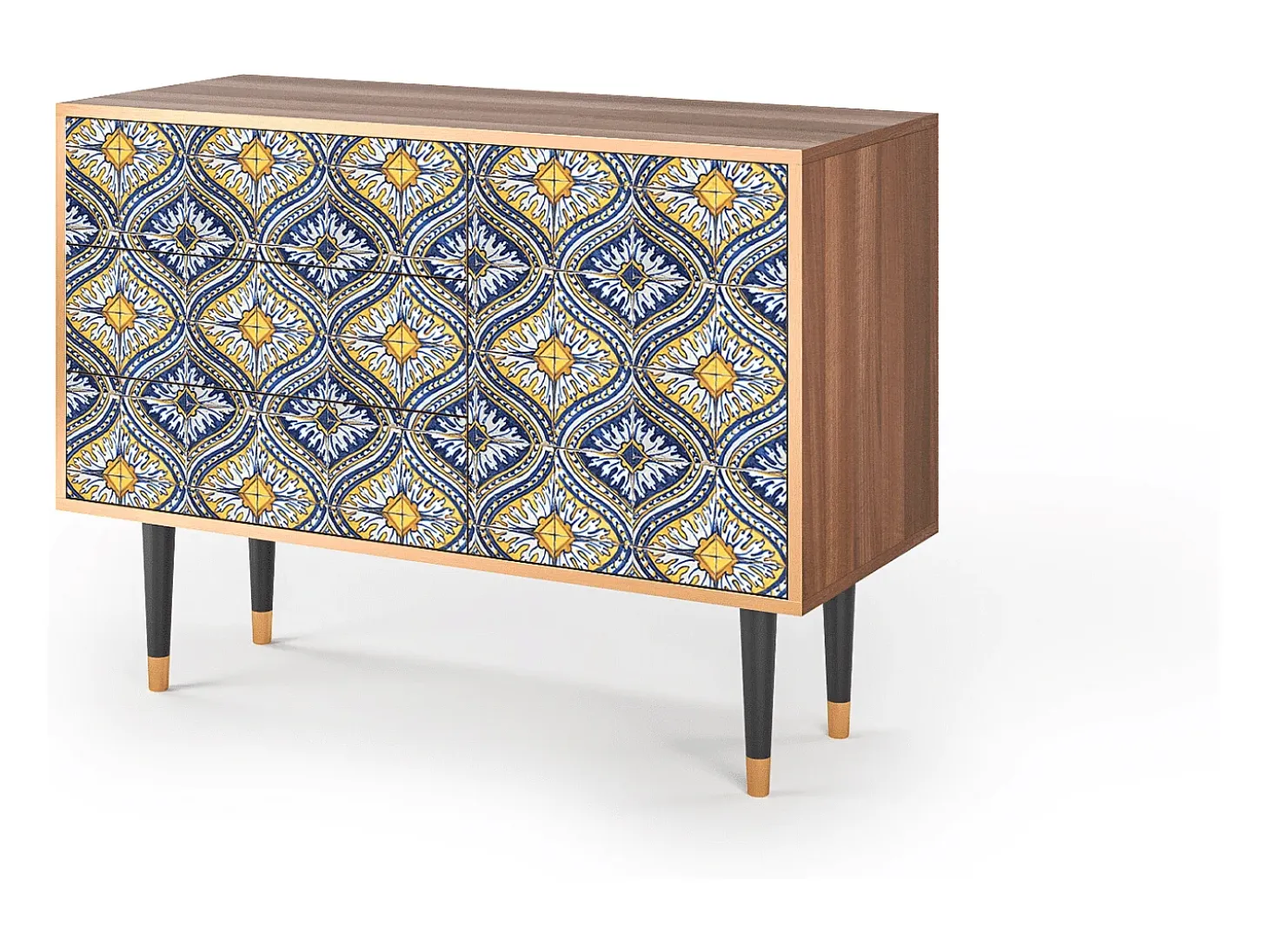 Aparador - 115х84х41 cm - S3 - Illusory Pattern, Nogal