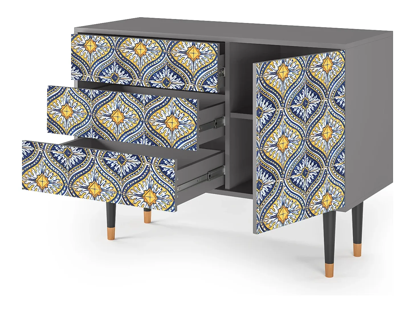Aparador - 115х84х41 cm - S3 - Illusory Pattern, Gris