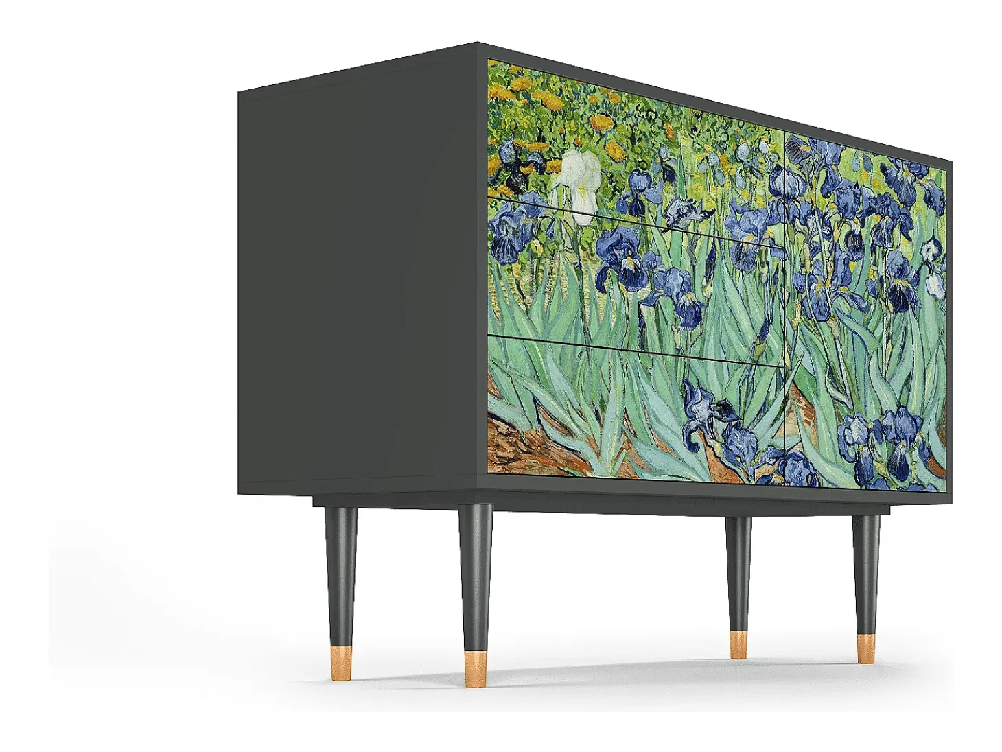 Aparador - 115х84х41 cm - S3 - Irises , Antracita