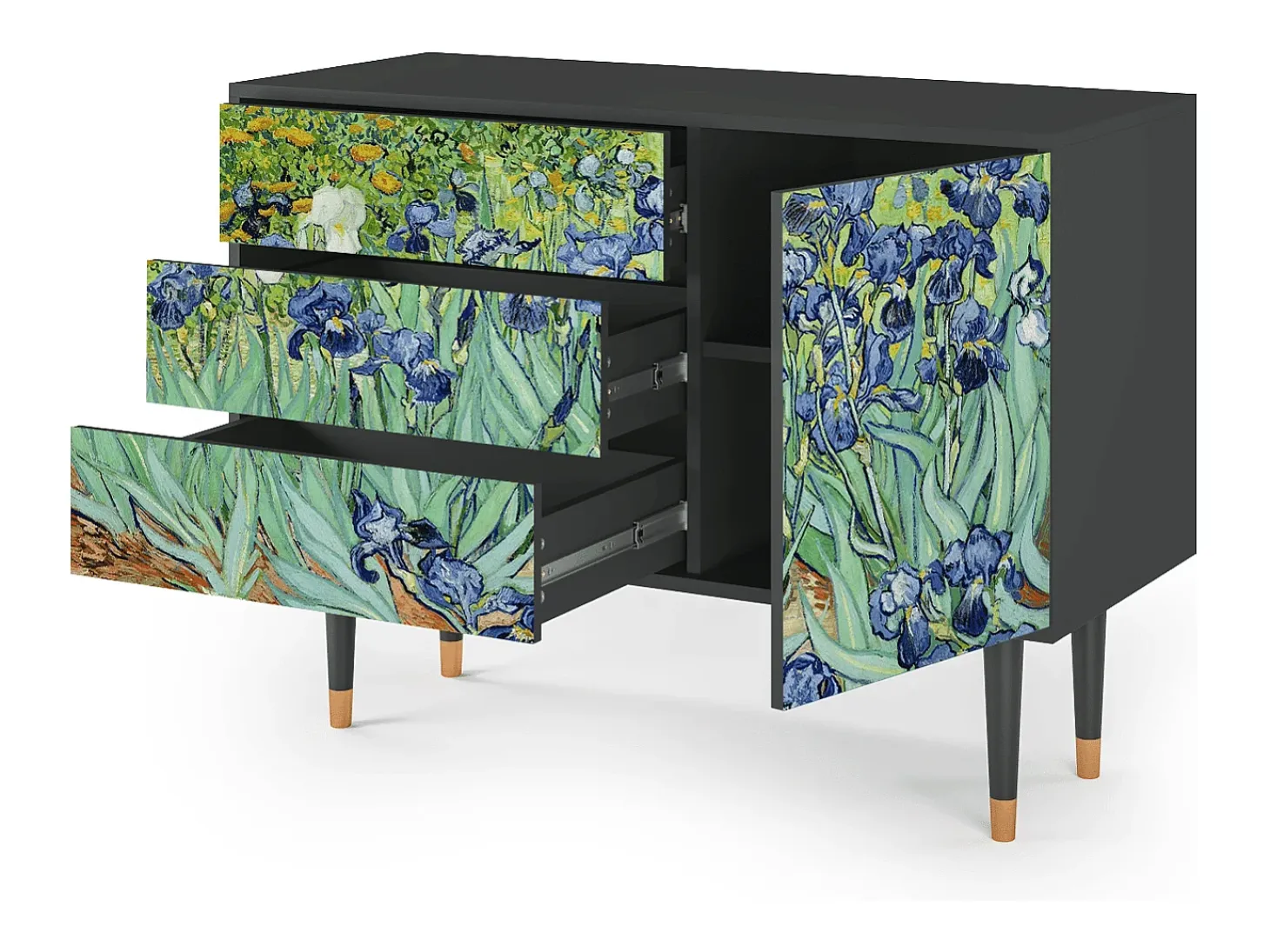 Aparador - 115х84х41 cm - S3 - Irises , Antracita