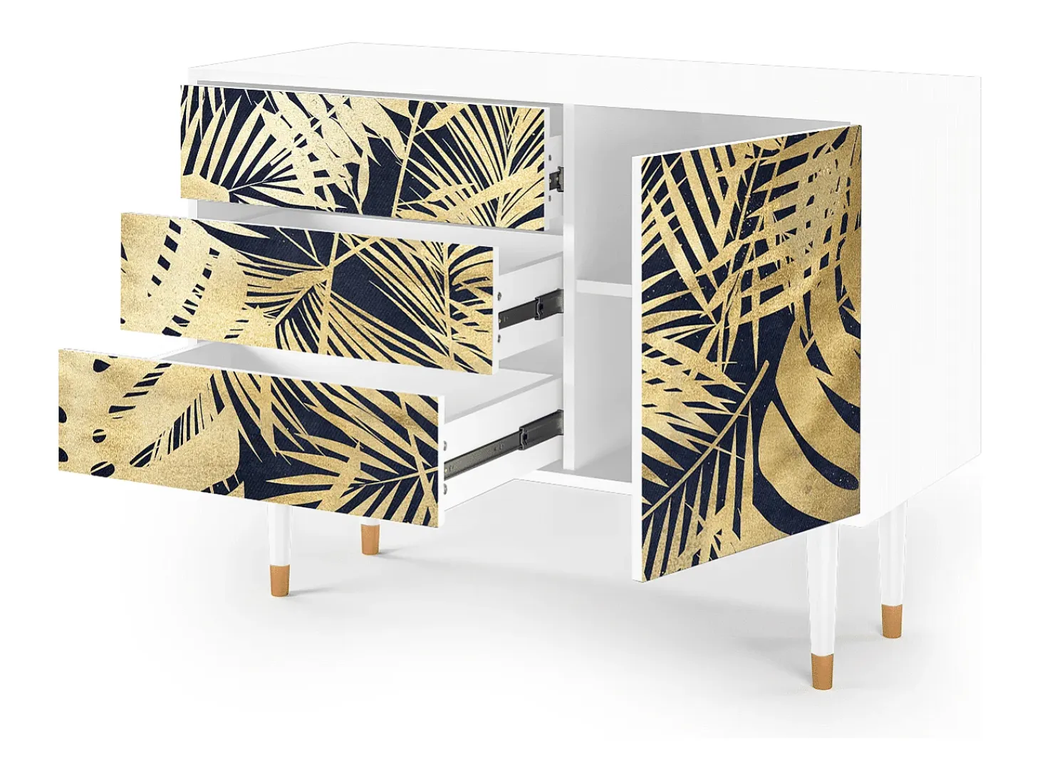 Aparador - 115х84х41 cm - S3 - Jungle Vibes, Blanco