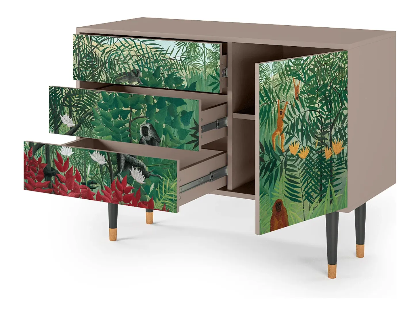 Aparador - 115х84х41 cm - S3 - Jungles in Paris, Latte