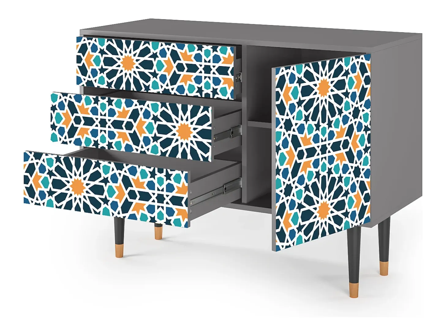 Aparador - 115х84х41 cm - S3 - Kaleidoscope, Gris