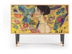Aparador - 115х84х41 cm - S3 - Lady with Fan by Klimt, Nogal
