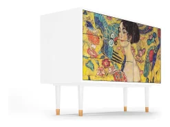 Aparador - 115х84х41 cm - S3 - Lady with Fan by Klimt, Blanco
