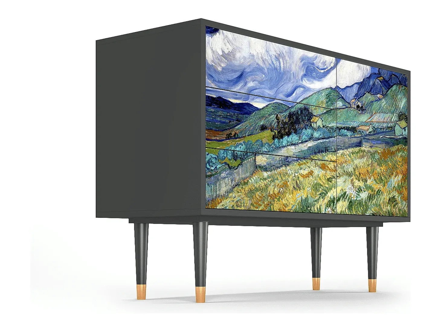 Aparador - 115х84х41 cm - S3 - Landscape, Antracita