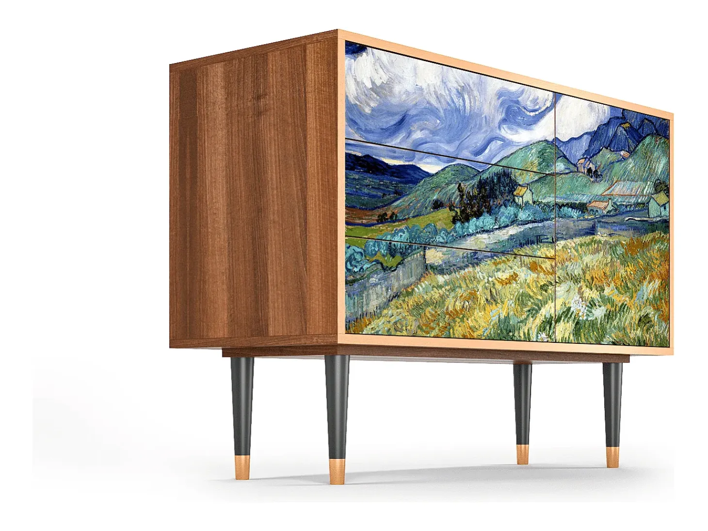 Aparador - 115х84х41 cm - S3 - Landscape, Nogal
