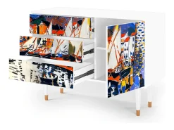 Aparador - 115х84х41 cm - S3 - Le Séchage des voiles , Blanco