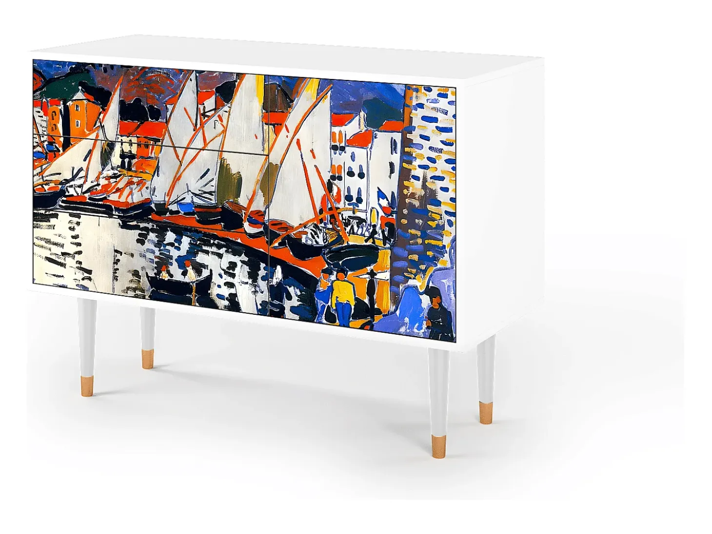 Aparador - 115х84х41 cm - S3 - Le Séchage des voiles , Blanco