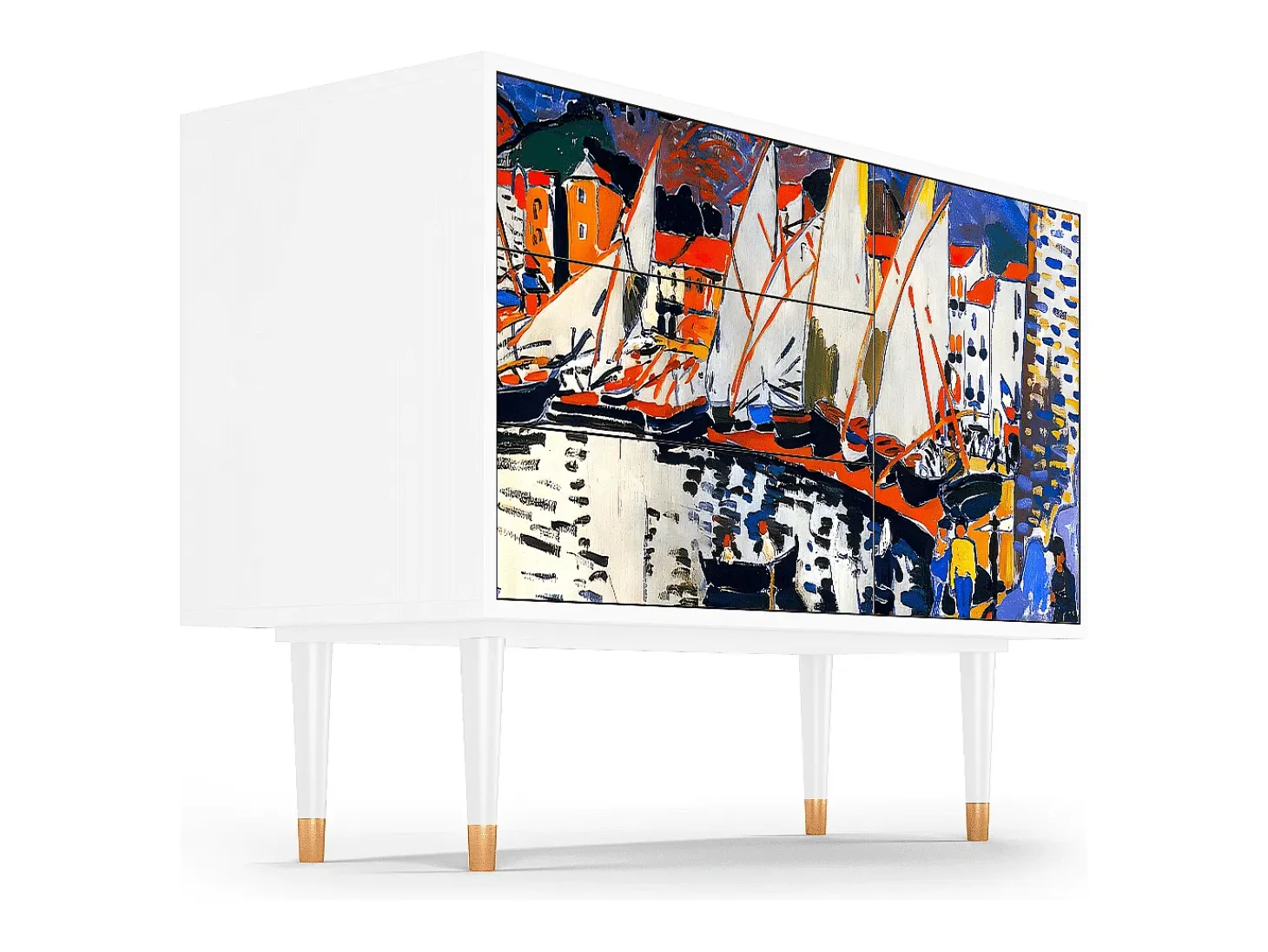 Aparador - 115х84х41 cm - S3 - Le Séchage des voiles , Blanco