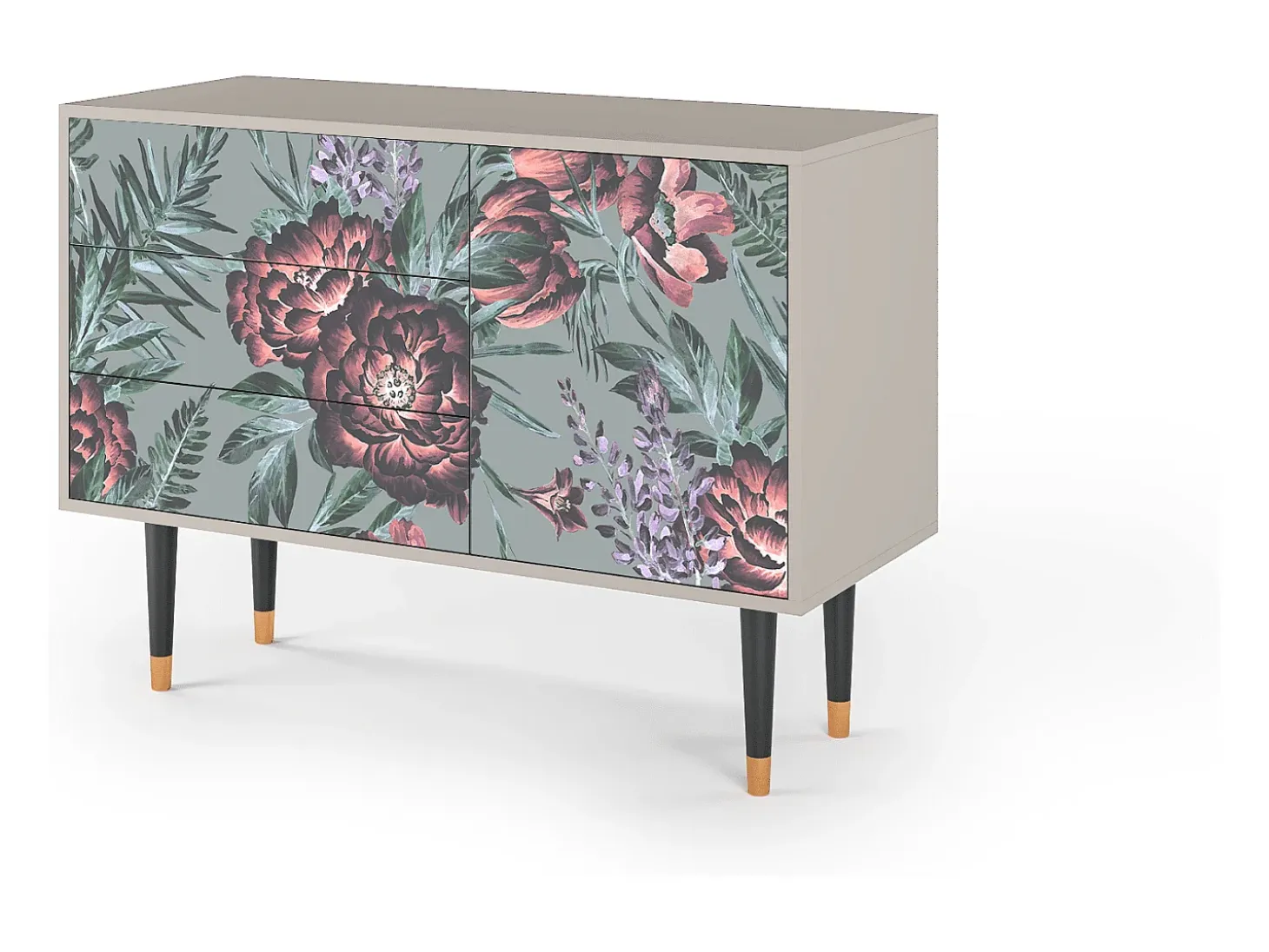 Aparador - 115х84х41 cm - S3 - Light Peonies, Arena