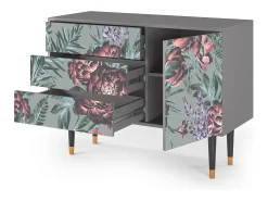 Aparador - 115х84х41 cm - S3 - Light Peonies, Gris