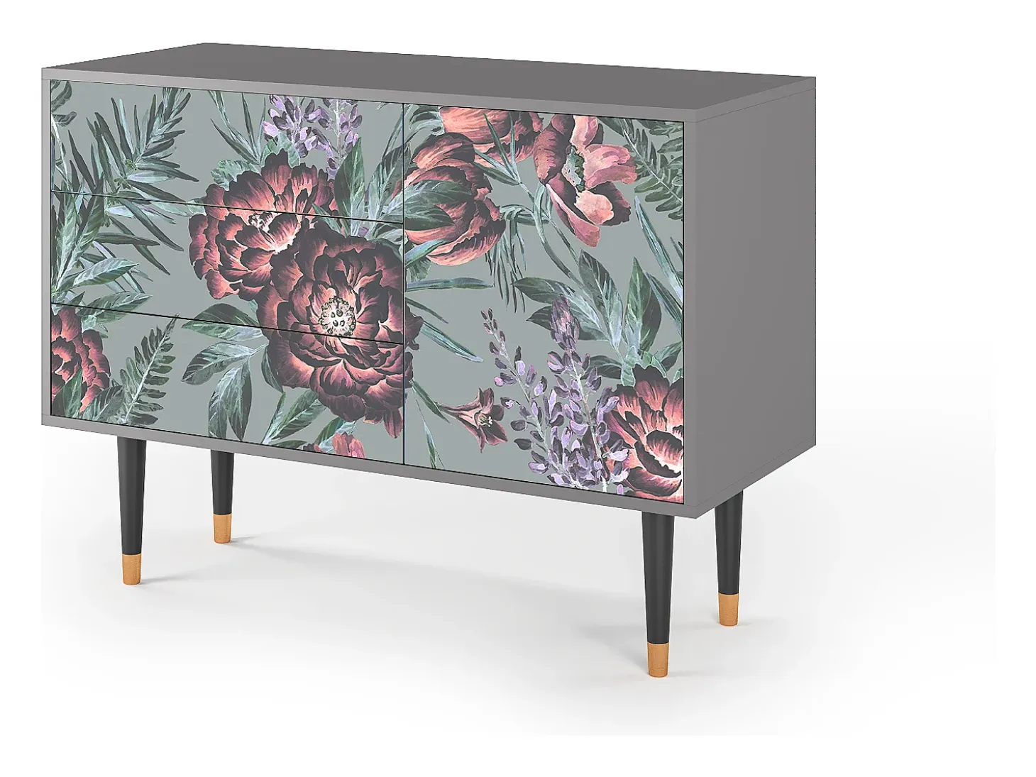 Aparador - 115х84х41 cm - S3 - Light Peonies, Gris