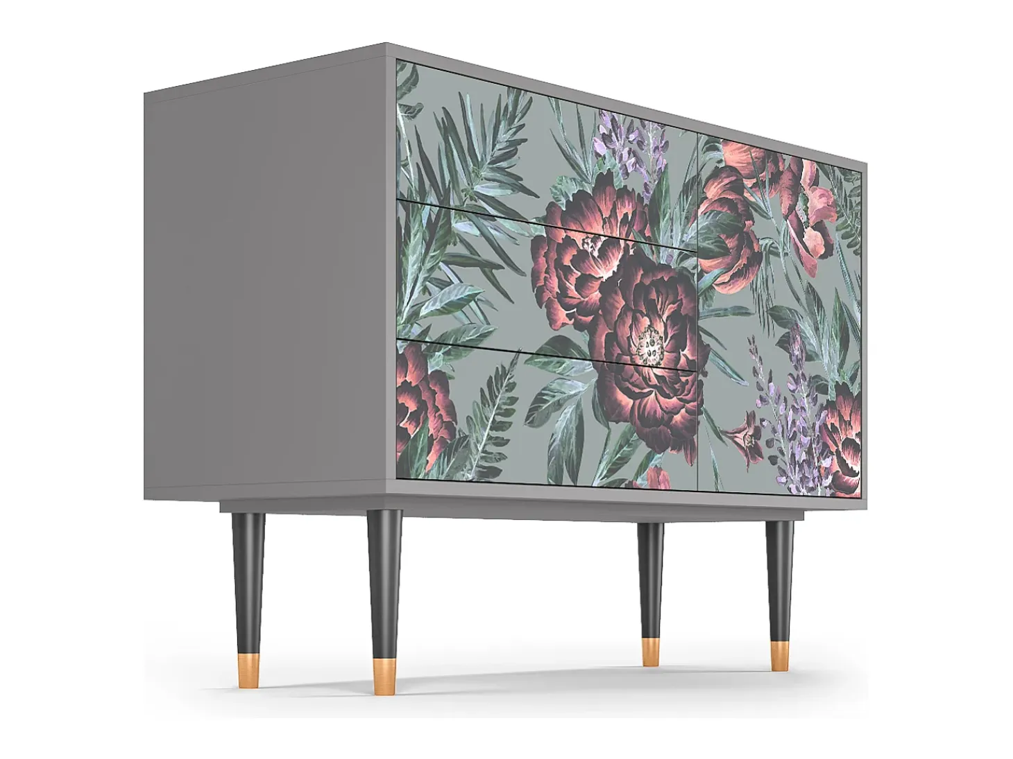 Aparador - 115х84х41 cm - S3 - Light Peonies, Gris