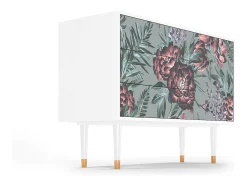 Aparador - 115х84х41 cm - S3 - Light Peonies, Blanco