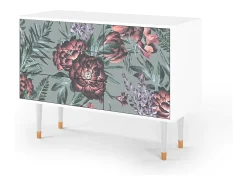 Aparador - 115х84х41 cm - S3 - Light Peonies, Blanco