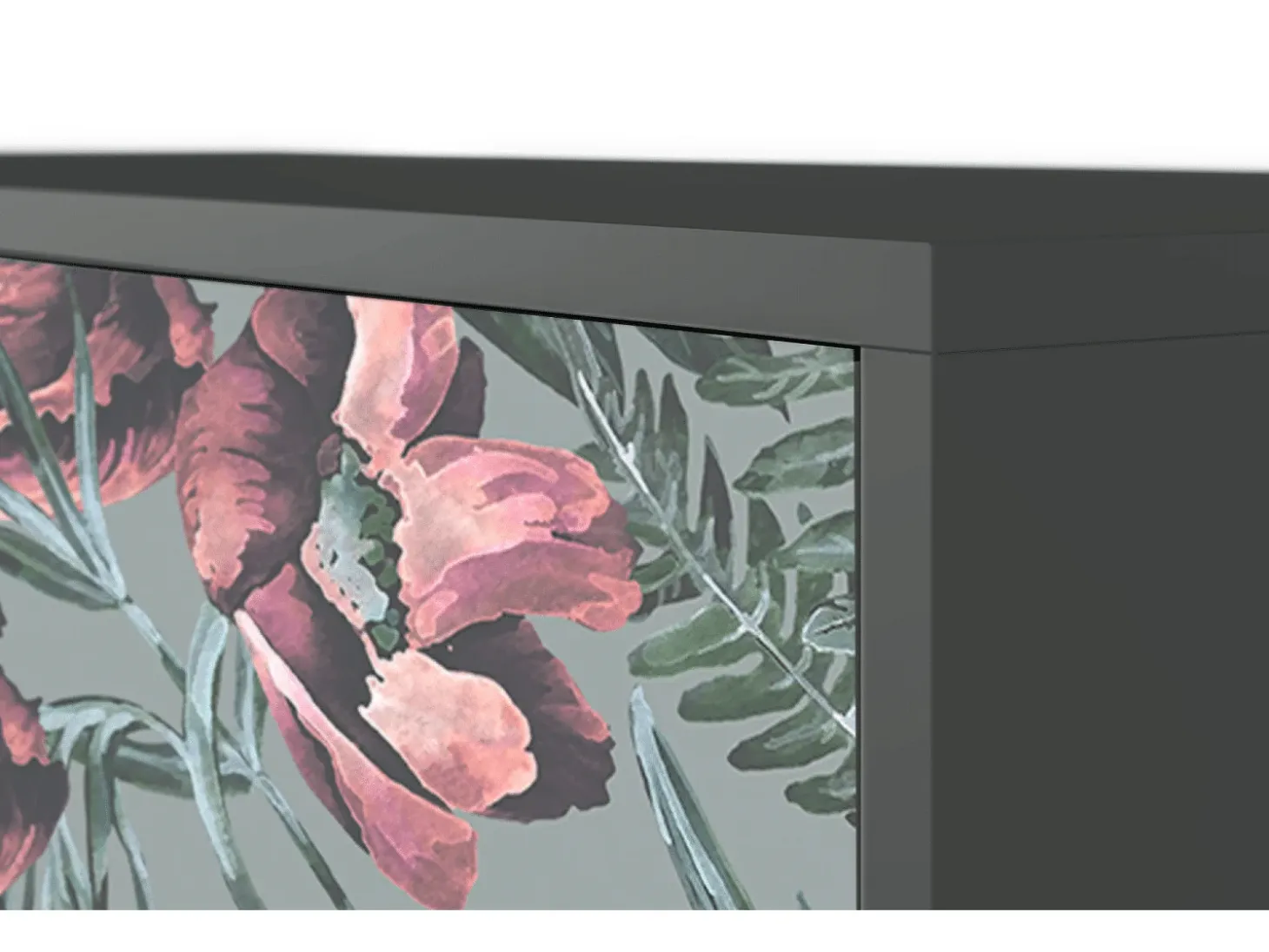 Aparador - 115х84х41 cm - S3 - Light Peonies, Antracita